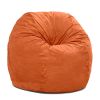 Jaxx Saxx 4 Foot Round Bean Bag w/ Removable Cover, Mandarin