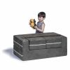 Jaxx Zipline Modular Kids Loveseat & Ottomans, Charcoal