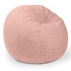 Jaxx Saxx Shearling Faux-Lamb 4 Ft Large Round Bean Bag, Pink