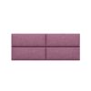 Jaxx Panelist Modern Padded Headboard – Set of 4 Wall Mounted Panels (Each 11.25" x 30") - Queen, Plum Microvelvet