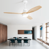 52 Inch Ceiling Fan Light With 6 Speed Remote Reversible Energy-saving DC Motor Remote Control for Bedroom