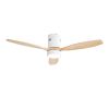 Low Profile Ceiling Fan DC 3 Solid Wood Fan Blade Noiseless Reversible Motor Remote Control With Light