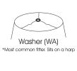 Slant Empire Hardback Lampshade with Washer Fitter, White