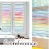 Rainbow Translucent Window Film No Glue Static Decorative Privacy Films Window Sticker for Glass; 15x39 inches