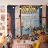 Window Venice Wall Tapestry Vintage Oil Painting Bedroom Dormitory Decorative Tapestry; 29x39 inch