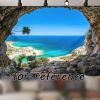 Beach Landscape Tapestry Nature Cave Wall Tapestry Bedroom Hotel Restaurant Decorative Backdrop; 51x70 inch