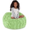 Jaxx Saxx 3 Foot Bean Bag Chair - Faux Fur - Fun Colors, Lime Green