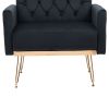 COOLMORE Accent Chair ,leisure single sofa with Rose Golden feet