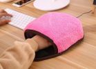 USB Heated Mouse Pad Mouse Hand Warmer with Wristguard Warm Winter Beige
