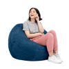 Jaxx Saxx 3 Foot Round Bean Bag w/ Removable Cover, Navy