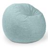 Jaxx Saxx Shearling Faux-Lamb 4 Ft Large Round Bean Bag, Mineral Green