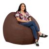 Jaxx Saxx 5 Foot Large Bean Bag w/ Removable Cover, Chocolate