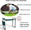 Bosonshop Garden Kneeler & Seat Folding Multi-Functional Steel Garden Stool with Tool Bag EVA Kneeling Pad