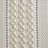 Imani Cotton Printed Curtain Panel with Chenille Stripe and Lining