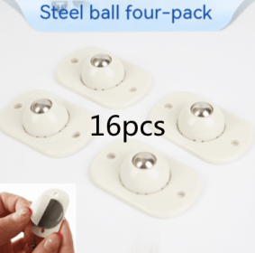 Adhesive Ball Pulley Universal Wheel (Option: Four SteelBalls16pcs)