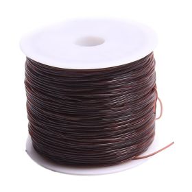 Wholesale Round Transparent Fishing Line Filament Color Crystal Cable DIY Beaded Elastic String Ornament Accessories 100 M (Option: Brown-05mm100 M Roll)