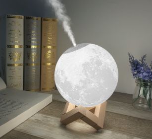 Creative Humidifier Ins Aromatherapy Moon Night Light (Option: Transparent-USB)