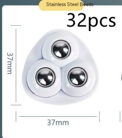 Adhesive Ball Pulley Universal Wheel (Option: Three Steel Balls 32pcs)