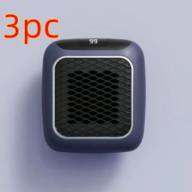 Mini Fan Heater Wall-mounted Dormitory Warm Artifact (Option: Blue-National Standard-3PCS)