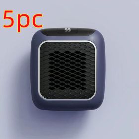 Mini Fan Heater Wall-mounted Dormitory Warm Artifact (Option: Blue-European Standard-5PCS)