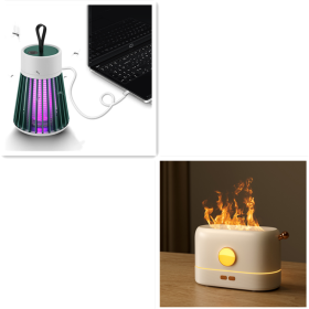Simulation Flame Usb Humidifier Home Desktop Fragrance Diffuser (Option: SetA-USB)