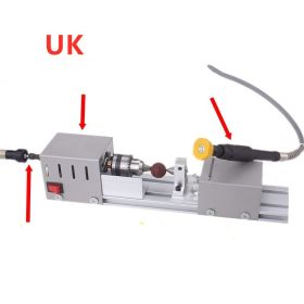 Mini woodworking lathe (Option: UK-Silver)