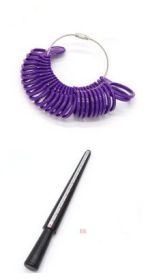 Plastic Ring meter for measure the Rings (Option: Purpleset-us)