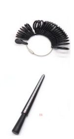 Plastic Ring meter for measure the Rings (Option: black1set-us)