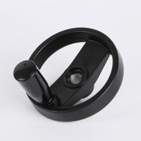 Foldable Handle Aluminum Alloy Machine Tool Hand Wheel Round Double Spoke Rotating Hand Wheel (Option: Black-E)