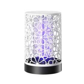 Killer Mute Mosquito Trap LED Photocatalyst USB Electric Mosquito Killer (Option: Flower cover white-USB)