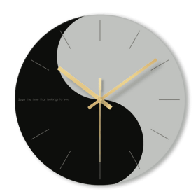 Tempered glass wall clock (Option: 4Style)