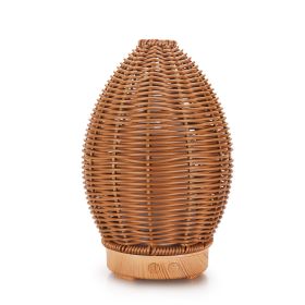 Home Fashion Hollow Rattan Aroma Diffuser (Option: Light Wood Grain Base-AU)