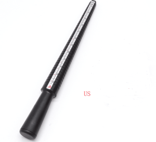 Plastic Ring meter for measure the Rings (Option: Black-US)