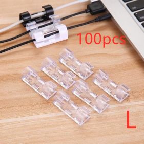 Creative Self Adhesive Thread Management Device (Option: Large hyaline ABS-Q100pcs)
