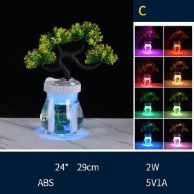 New Air Humidifier Desktop Creative Led Light Charging (Option: C-White-USB)