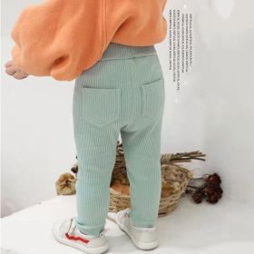 Fashionable thin cotton Leggings (Option: Light Green-130cm)
