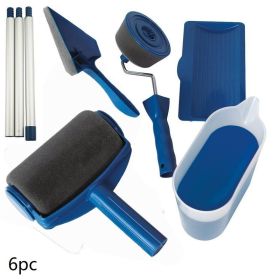 Seamless Sponge Corner Paint Brush Paint Roller (Option: Seamless-Six Piece Set With Pipe)