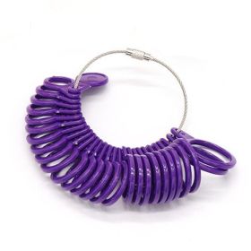 Plastic Ring meter for measure the Rings (Option: Purple-US)