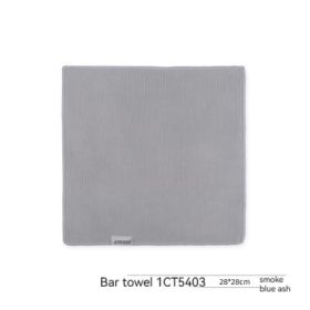 Bomber Towel Bar Cleaning Cloth Coffee Machine Foam Cloth Water-absorbing Quick-drying Small Tower (Option: 28 × 28CM-Smoke And Gray Single Strip)