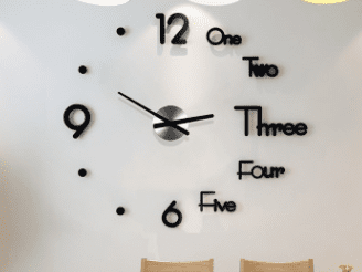 3D Wall Sticker Clock (Option: BigMac Black)