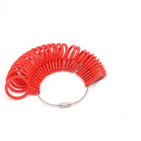 Plastic Ring meter for measure the Rings (Option: Red-US)
