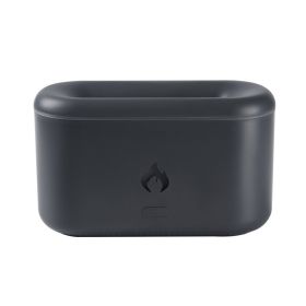 Home Ultrasonic Atmosphere Lamp Flame Aroma Diffuser (Option: Black-USB)