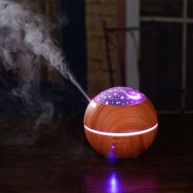 Mini Home Wood Grain Aroma Diffuser Humidifier (Option: Light wood grain-AU)