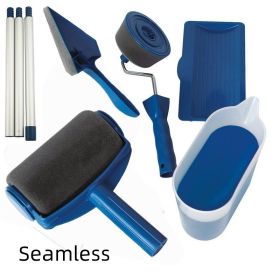 Seamless Sponge Corner Paint Brush Paint Roller (Option: Seam-Six Piece Set With Pipe)