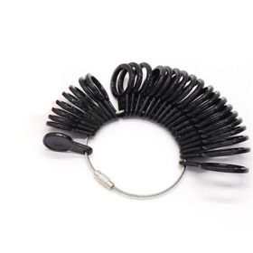Plastic Ring meter for measure the Rings (Option: Black1-US)