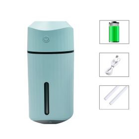 In-car Atmosphere Wireless Charging Car Humidifier (Option: Blue-USB)