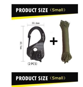 DISCOUNT-Rope Tightener (Option: Small with rope-Q1PCS-Al material)