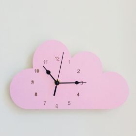 Creative Nursery Wall Clock (Option: Pink cloud)