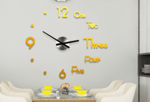 3D Wall Sticker Clock (Option: LargeGold)