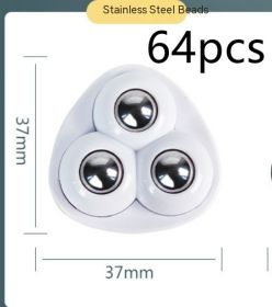 Adhesive Ball Pulley Universal Wheel (Option: Three Steel Balls 64pcs)